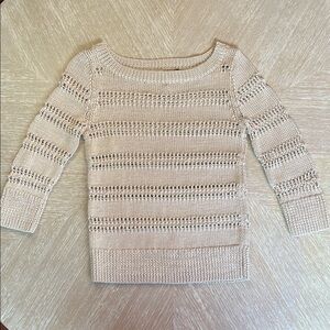 White House Black Market Tan Knit Sweater